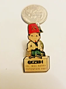 Shriners Gizeh Dr Mac Barry Potentate 1987 Lapel Pin - Picture 1 of 3