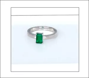 Edler Smaragd - faszinierendes Grün - Ring Weißgold - Wertvolles von Greenfire - Bild 1 von 7