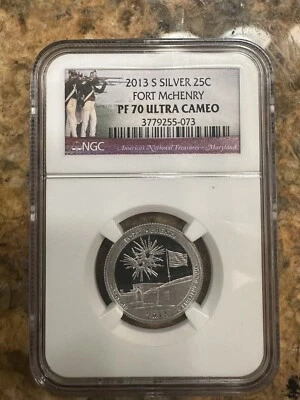 2013 S NGC PF70 ULTRA CAMEO PROOF FORT McHENRY - Image 1 of 2