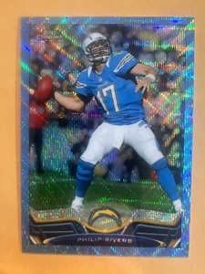 2013 Topps Chrome #84 Philip Rivers Blue Wave Refractors San Diego Chargers - Picture 1 of 2