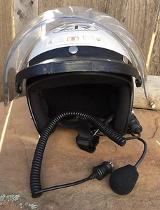 ZIR Size Small ZRP-3 Motorcycle Helmet With Mic Headset, Nice! - Picture 1 of 10