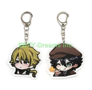 Set Of 2 Bungou Stray Dogs Acrylic Keychain Ranpo Edogawa, Doppo Kunikida v1 - Picture 1 of 2