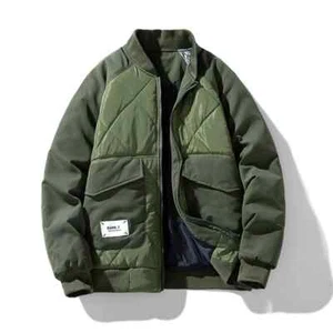 Winter Jacket Men Autumn Coats Fashion Casual Warm Cargo Bomber Jackets New - Picture 1 of 15