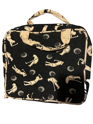 Nueva bolsa de viaje vintage para mujer escena de golf artículos de tocador con soportes de bolsillo extraíbles Foto 1 de 4