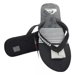 Precio de venta sugerido por el fabricante $39.99 sandalias chanclas quiksilver negras grises playa onda para hombre nuevas con etiquetas - Imagen 1 de 4