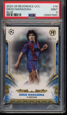 2024-25 Topps Reverence UCC DIEGO MARADONA #18 Azul/75 FC Barcelona PSA 9 Foto 1 de 2