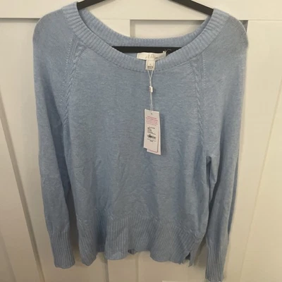 Suéter Lilly Pulitzer Salima para mujer nuevo con etiquetas - grande - azul jaspeado Bonaire Foto 1 de 4