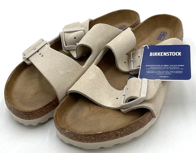 Birkenstock Arizona Women's Size 7 US 38 EU White Sandals Soft Footbed NIB - Image 1 of 4