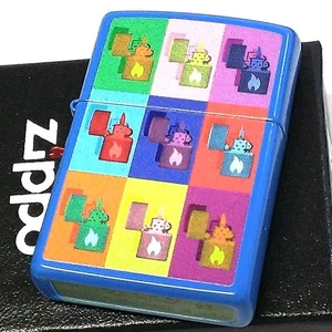 Zippo Lighter 25 Pop Art Multicolor Blue PopArt Modern Design Illustrati - Picture 1 of 5