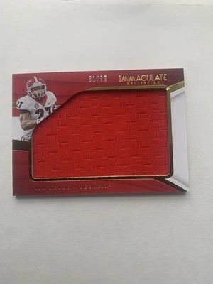 2018 Immaculate Collection Nick Chubb Jumbo Player Worn Patch /99 Georgia Browns - Image 1 of 3
