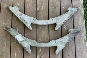 2 Large Wooden Corbel Architectural Salvage Antique Bracket VTG 34” W, 12” H - Picture 1 of 4