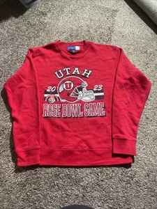 Sudadera Pullover Hombre Utah 2023 Rose Bowl Game Rojo Talla L - Imagen 1 de 7