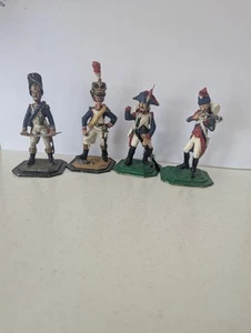 Vintage Pewter hand painted Ray Lamb French Soldiers 9x5cm Hinchliffe models - Picture 1 of 8
