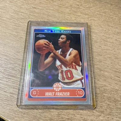 Walt Frazier 2007 Topps Chrome REFRACTOR Card #157. New York Knicks.  - Image 1 of 3