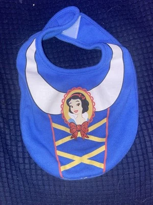 Babero de bebé Blancanieves Disney. Azul. Princesa. Buen estado Foto 1 de 3