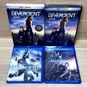Divergent DVD + Insurgent Blu-ray + Allegiant Blu-ray & DVD Trilogy Movie Set - Bild 1 von 4