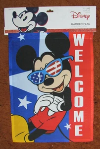 Authentische Disney Mickey Mouse patriotische Sterne & Streifen Garten Flagge 12,5" x 18" - Bild 1 von 2