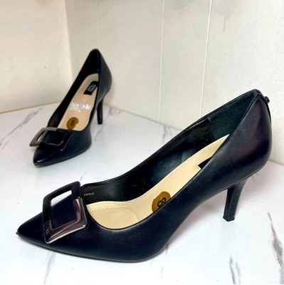  Jones New York Black Pumps “Diana II” Sz 8M High Heels Pumps Buckle Top Womens - Image 1 of 4