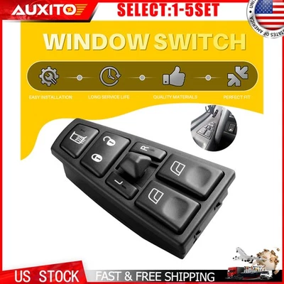 Window Switch for Volvo VNL 2017-2004 VHD 2015-2004 VAH 15-2011 Front Left 1-10X - Image 1 of 4
