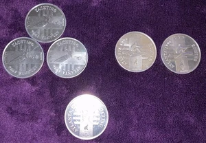 Lote de 6 medallones deportivos olímpicos conmemorativos Atlanta 1996 de Estados Unidos General Mills - Imagen 1 de 8