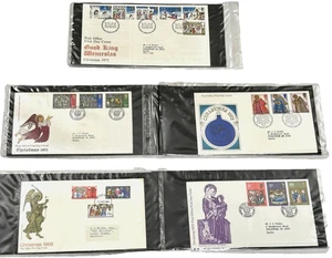 5 x GB ROYAL MAIL FDC PRIMER DÍA CUBIERTAS NAVIDAD 1969, 1970, 1971, 1972 y 1973 - Imagen 1 de 17