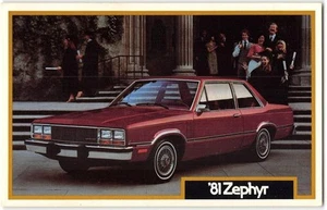 1981 ZEPHYR Classic Car Advertising Mercury '81 Vintage Postcard - Picture 1 of 2
