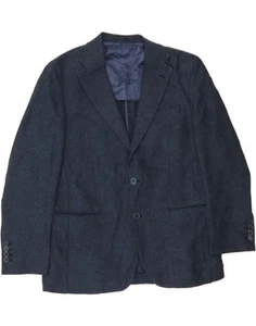 Chaqueta Blazer MILANO Para Hombres 2 Botones IT 50 Grande Azul Marino Lana CL05 - Imagen 1 de 4