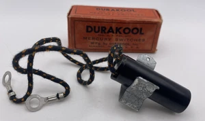 Vintage Durakool A-1 Mercury Switch with 2 wire lead & Bracket New Open Box NOS - Bild 1 von 10