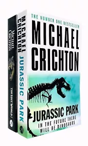 Michael Crichton Collection 2 Books Set The Lost World, Jurassic Park - Picture 1 of 1