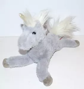 Peluche Douglas La Coccola Giocattolo Mia Grigio Unicorno 12" - Foto 1 di 7