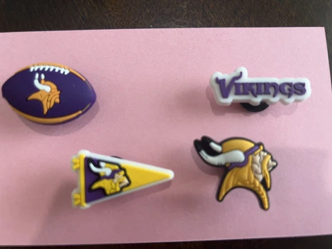 NFL Croc Shoe Charms Lot 4 Vikings Cover