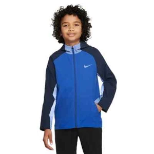 NWT Nike (Kids) Boys' Navy/Blue Dri-FIT Woven Training Jacket DO7095-481 Sz M - Picture 1 of 4