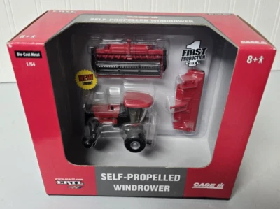 Tractor de juguete agrícola fundido a presión 1/64 Case IH WDX1902 Windrower 1ª producción Ertl, nuevo en caja Foto 1 de 3