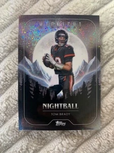 Tom Brady 2024 Topps Midnight Nightball Winter Solstice Rare Parallel SP /35 - Picture 1 of 2