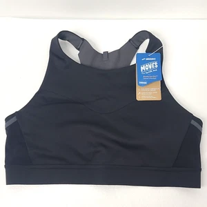 Brooks Drive 3 Pocket Run Bra Running Sports Bra Womens Size 38DD/E Black - NEW - Picture 1 of 6