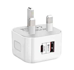 Type-C PD+USB Wall Charger 3 Pin Adapter - 20W - Picture 1 of 1