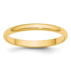 14k Yellow Gold 2.5mm Round Wedding Band Ring Perfect Gift for Women Size 6.5 - Picture 1 of 4