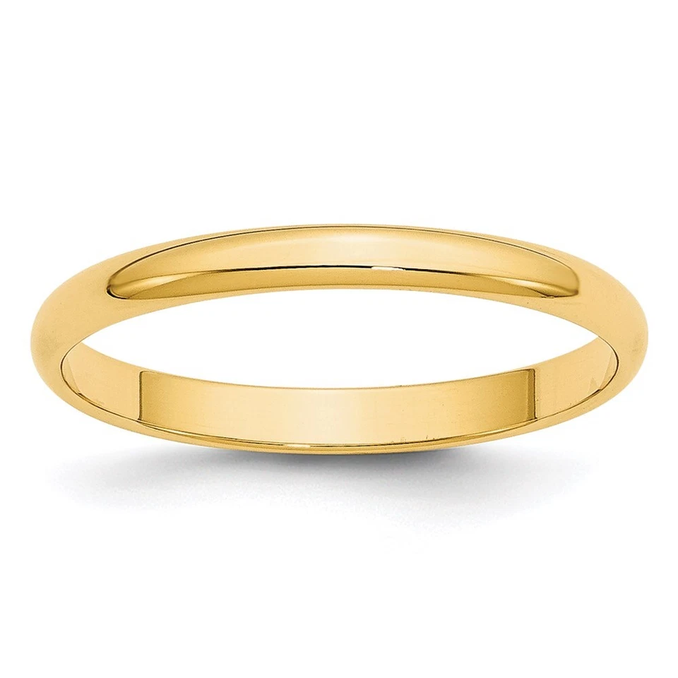 14k Yellow Gold 2.5mm Round Wedding Band Ring Perfect Gift for Women Size 6.5 - Image 1 of 4