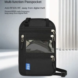 Waterproof RFID Passport Bag RFID Blocking Passport Document Bag Shopping - Picture 1 of 17