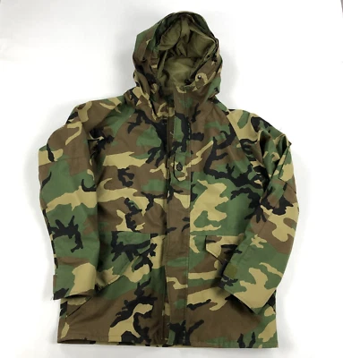 US Military Jacket Medium Regular Cold Weather Parka Woodland Camouflage ECWCS - Image 1 of 4