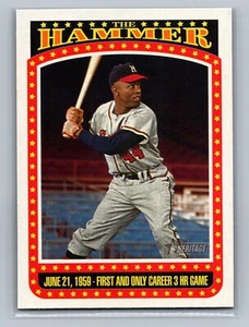 Hank Aaron 2023 Heritage High Number THE HAMMER Insert SP #TH-5 Milwaukee Braves - Bild 1 von 2