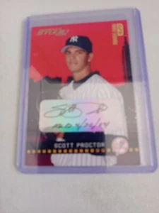 2004 SCOTT PROCTOR  STUDIO PRIVATE SIGNINGS AUTO ROOKIE GOLD CARD. YANKEES 34/50 - Picture 1 of 2