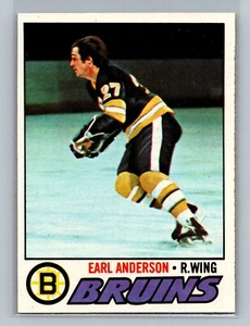 1977-78 Topps Earl Anderson #114 - Boston Bruins - EX+ to NEAR MINT - Picture 1 of 2