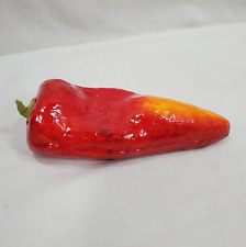 Paper Mache Faux Red Pepper Vegetable Spicy Kitchen Decor Decorative