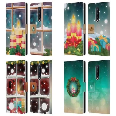 HEAD CASE DESIGNS HOLIDAY CANDLES LEATHER BOOK WALLET CASE FOR ONEPLUS PHONES - Image 1 of 4