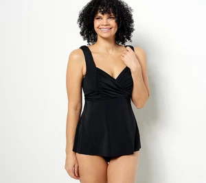 Kim Gravel x Badeanzug Wickel Herzausschnitt und Slip Tankini Onyx 8 Neu - Bild 1 von 1