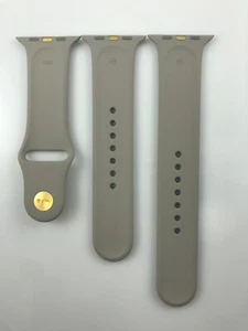 Original Apple Watch Sport Band 42mm 44mm 45MM Pebble DIY 18K yellow Gold Pin - Picture 1 of 9