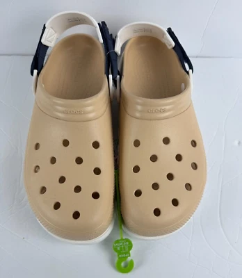 Zueco Crocs Duet Max II Shitake/Beige - 2087762DS - Hombre Talla 12 - Nuevo con etiquetas Foto 1 de 3