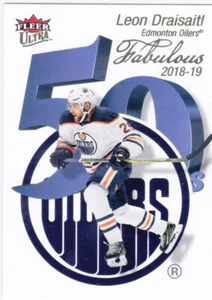 2021/22 FLEER ULTRA..LEON DRAISAITL..FABULOUS 50'S..CARD # FF-1..OILERS - Picture 1 of 2