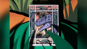 Mazo de cartas de dinosaurio por arte de juego totalmente nuevo - Imagen 1 de 5